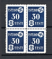 1941 Germany Occupation of Estonia Block of Four (CV $70, MNH)
