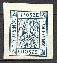 1917 Przedborz Poland Civil War 4 Gr (CV $240)