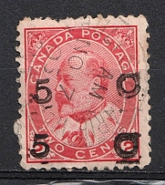 Canada, British Colonies (DOUBLE Overprint, Print Error, Canceled)