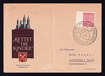 1946 Naumburg (Saale), Cover to Elsterberg, franked with 12 pf, Germany Local Post (Mi. 6, Unofficial Issue, Special Cancellation, CV $30)