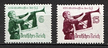 1935 Third Reich, Germany (Mi. 584 y - 585 x, Full Set, CV $50, MNH)