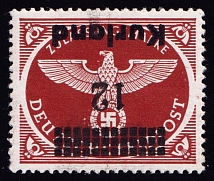 1945 12pf Kurland, German Occupation, Germany (INVERTED Overprint, Print Error, Mi. 4 A K, Signed, CV $420, MNH)