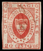 1861 20c Colombia, South America (Mi 12, Canceled)