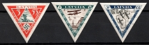 1933 Latvia, Airmail (Imperforate, Full Set, CV $170)