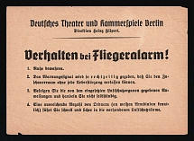 Berlin, 'Behavior in the Event of an Air Raid Alert!', Germany