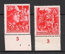 1945 Germany Reich Last Issue (Control Numbers `3`, Full Set, CV $100, MNH)