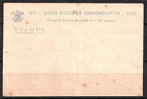 1897 In Memory of Queen Victoria, Prince of Wales's Hospital Fund for London, Great Britain, Stock of Cinderellas, Non-Postal Stamps, Labels, Advertising, Charity, Propaganda, Cover