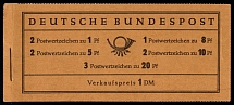 1958 Complete Booklet with stamps of German Federal Republic, Germany, Excellent Condition (Mi. MH 4 X u, CV $40)