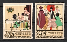 Corsets Trademark, Canada, Stock of Cinderellas, Non-Postal Stamps, Labels, Advertising, Charity, Propaganda