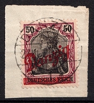 1920 50pf Danzig, Germany (Mi. 39, with Certificate, Danzig Postmark, CV $1,300)