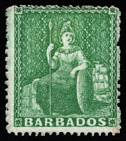 1861 Barbados, British Colonies (SG 22, CV $60)