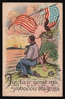 1917-1920 'It is my country blessed with Freedom', Czechoslovak Legion Corps in WWI, Russian Civil War, Postcard