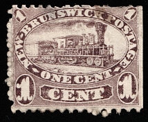 1860-63 1c New Brunswick, Canada (SG 7, CV $120)