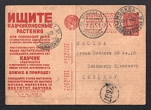 1932 10k 'Look for Rubber', Advertising Agitational Postcard of the USSR Ministry of Communications, Russia (SC #232, CV $25, Moscow)
