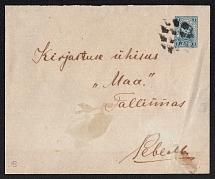 Rigmundsgof, Liflyand province Russian empire (cur. Rembate, Latvia). Mute commercial cover to Revel. Mute postmark cancellation