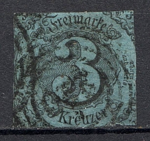 1852-58 Thurn und Taxis Germany 3 Gr (CV $45, Canceled)