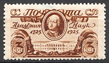 1925 USSR Russian Academy of Sciences (Perf 12.5x12, MNH)
