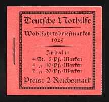 1925 Complete Booklet with stamps of Weimar Republic, Germany, Excellent Condition (Mi. MH 18.1, CV $1,950)
