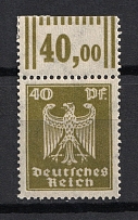 1924 40pf Third Reich, Germany (Control Number, CV $130)