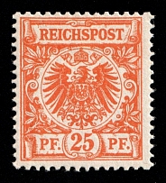 1891-1900 25pf German Empire, Germany (Mi. 49 b, Signed, CV $50)