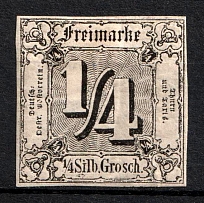 1862-63 1/4s Thurn und Taxis, German States, Germany (Mi. 26, Sc. 15, CV $40)