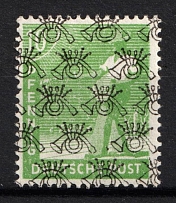 1948 10pf British and American Zones of Occupation, Germany (Mi. 39 II K, INVERTED Overprint)