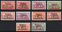 1922 Memel, Germany (Mi. 98 III, 99 II, 100, 101 III, 102 - 103, 104 II, 105 - 107, Full Set, CV $120)