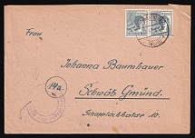 1947 (11 Apr) Germany, Internment Lager, DP Camp, Displaced Persons Camp, Censorship Cover from Kornwestheim to Gmund (Mi. 947)