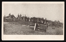 1917-1920 'Bolshevik barricades at Zabitui station (1918)', Czechoslovak Legion Corps in WWI, Russian Civil War, Postcard