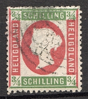 1875 Heligoland Germany 3/4 Sh (CV $2000, Cancelled)