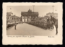 1940 (19 Jul) Entry of the Victorious Troops in Berlin, German Propaganda, Third Reich, Germany, Postcard (Special Cancellation)