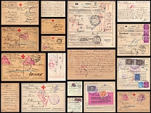 1915-39 Austria, Hungary, Jugoslavija, Germany, Stock of Red Cross Postcards and Parcel Cards