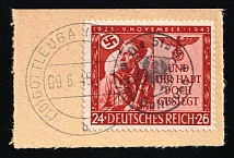 1945 BAD GOTTLEUBA Local Issue 24pf on piece, Germany, Special Stamp (Canceled, Unpriced, CV $---)