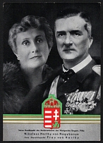 1938 'Reich representative in Hungary with his wife', Propaganda Postcard, Third Reich Nazi Germany