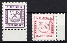 1945 Niesky (Oberlausitz), Germany Local Post (Mi. 3 - 4, Full Set, Signed, CV $390, MNH)
