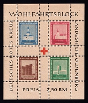 1948 Oldenburg, Germany Local Post, Souvenir Sheet (Mi. Bl. II A, Unofficial Issue, CV $30, MNH)