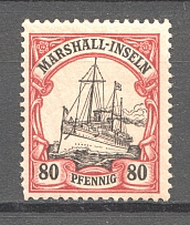 1901 Marshall Islands German Colony 80 Pf (Printed on Wrong Paper)