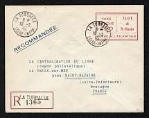 1945 (19 Feb) St. Nazaire, France, Recommended Registered Cover, Centralization of Books (Philatelic Section) from La Baule to Loire-Inferieure