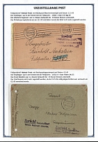1943-44 Germany, German Field Post in Africa, Two Cover (returned to senders) from Hamburg to Front, Field post № 25863, and from Manheim to Front Field post № 10532 A