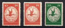 1912 German Empire, Germany, Airmail (Mi. I - III, Full Set, CV $300, MNH)