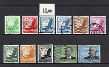 1934 Third Reich, Germany Airmail (Full Set, CV $125, Canceled)