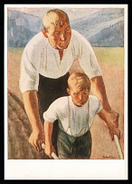 1933-1945 'Sudeten farmer', Propaganda Postcard, Third Reich Nazi Germany