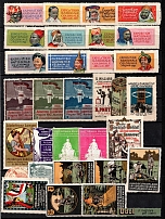 United States, France, Italy, Germany, Stock of Cinderellas, Non-Postal Stamps, Labels, Advertising, Charity, Propaganda (#128B)