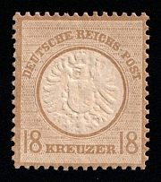 1872 18kr German Empire, Large Breast Plate, Germany (Mi. 28, CV $70)