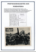 1942 (11 Nov) Germany, German Field post in Africa, illustrated postcard from Front (Tobruck area) Field post № 38714 to Field post № 00462 (USSR Crimea area) Documents between the North African and USSR theaters of war are RARE