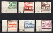 1943 Jersey, German Occupation, Germany (Control Numbers, Corner Margins, Mi. 3 - 8, Full Set, CV $80+++, MNH)