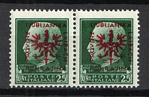 1944 25c Ljubljana, German Occupation, Germany (Elongate Leg of 'N', Print Error, Mi. 5 II, CV $70, MNH)