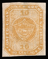 1860 10c Colombia, South America (Mi 7b, CV $120)