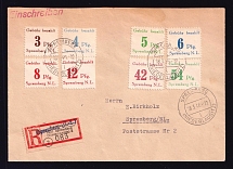 1946 (18 Mar) Spremberg, Registered Cover, Germany Local Post (Mi. 7 A - 14 A, Full Set, CV $60)