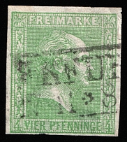 1858 4p Prussia, German States, Germany (Mi 9a, Canceled, CV $60)